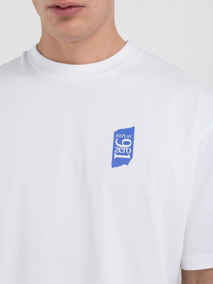 REPLAY GENDERLESS CREW-NECK T-SHIRT WITH 9ZERO1 LOGO