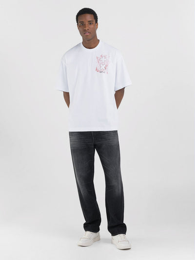 REPLAY CREW-NECK T-SHIRT WITH REPLAY X GARRIX GRAPHIC PRINT FRONT AND BACK